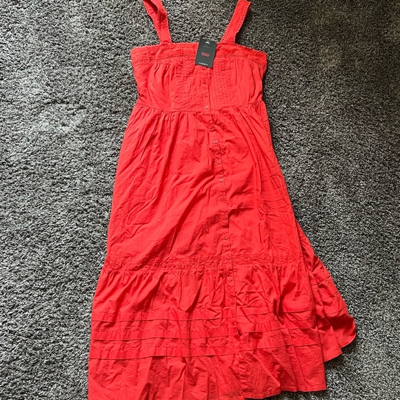 NWT Levi’s Red Summer Dress - Picture 1 of 9